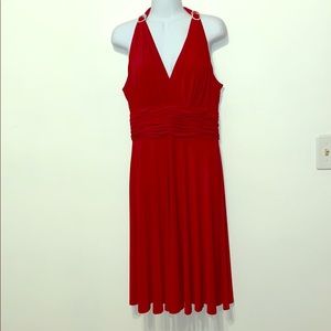 Evan Picone Red Flare Dress